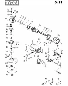 Buy A Ryobi G181 Spare part or Replacement part for Your Grinders & Cutters and Fix Your Machine Today